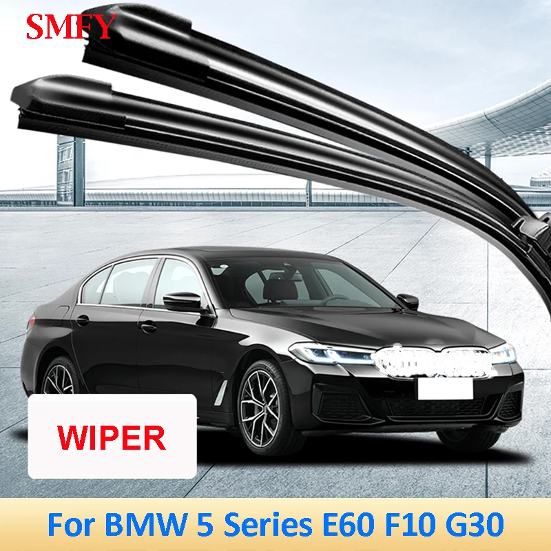 

For BMW 5 Series E60 F10 G30 Accessories Car Wiper LHD & RHD Front Wiper Blades Front Windshield Wiper Strips Sets