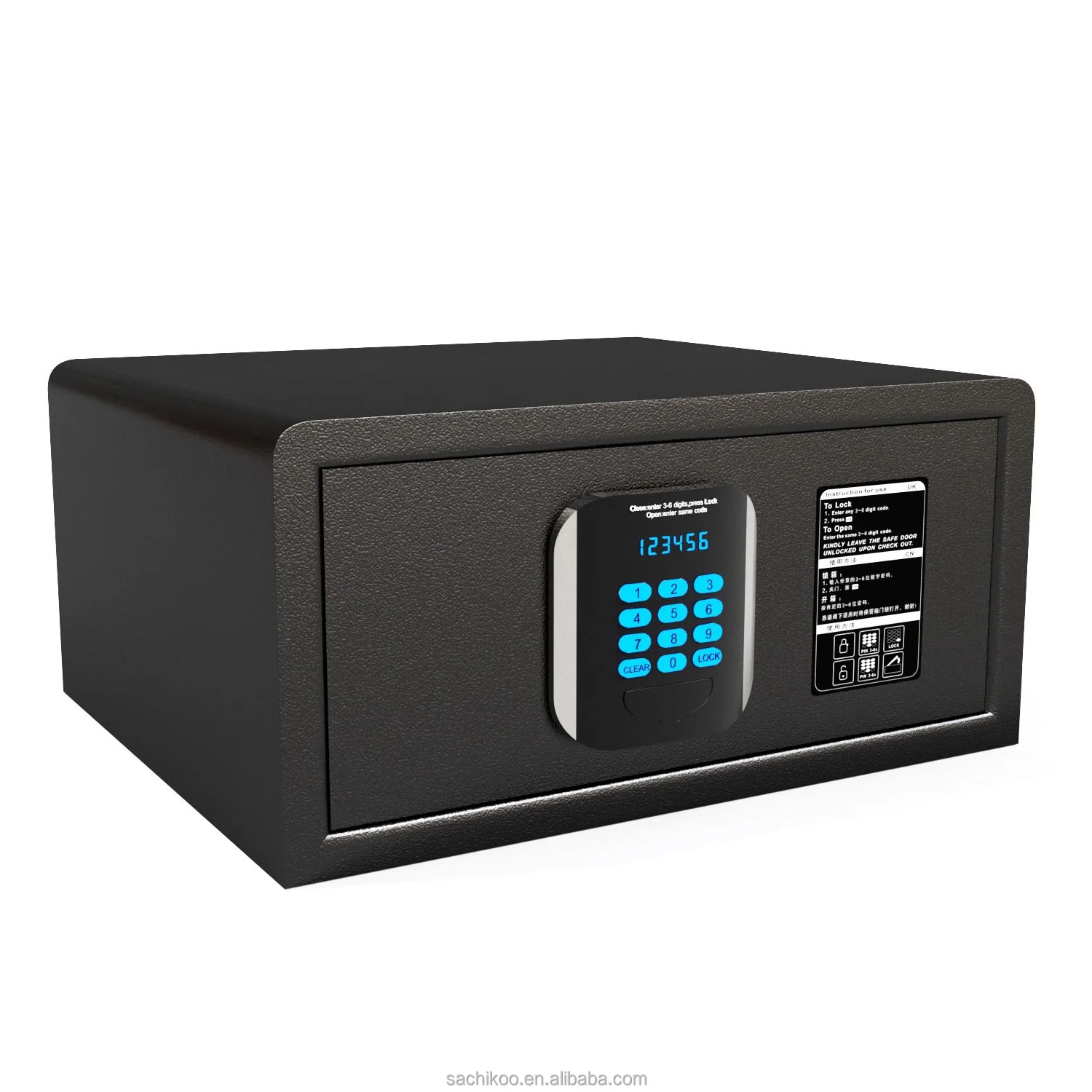 Unque Fireproof Hotel & Office Safety Box New Style Digital Coded Lock Unique Steel Cash Safe for Home Hotel and Office
