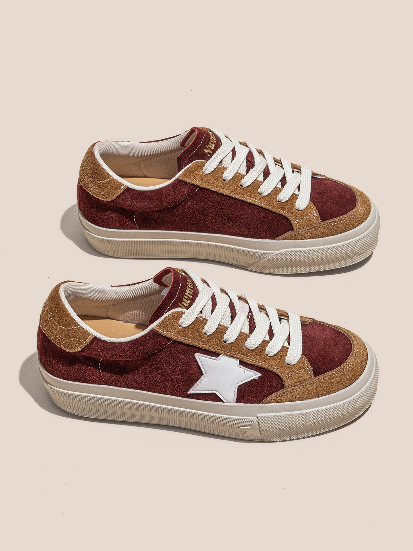 Leather German Training Shoes Women's 2026 Autumn Winter Thick Bottom Retro Star Board Shoes Korean Version Casual Little Dir...