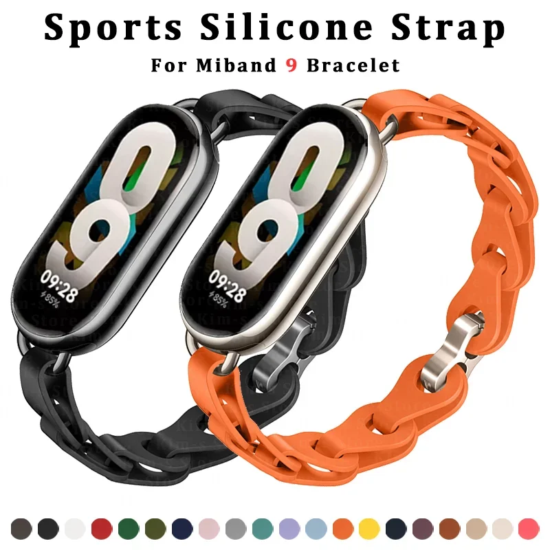 

Detachable Bracelet for Xiaomi Mi Band 8 Strap for MiBand 9 8 Wrist WatchBand Silicone Correa Xiaomi 8/9 Band Straps Accessories