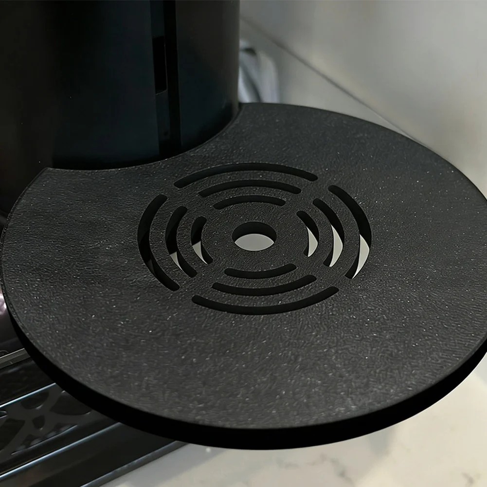 Black Drip Tray Recement for Coffee Machines 140mm Diameter Adjustable Water Tray with Simple Tool-Free Installation