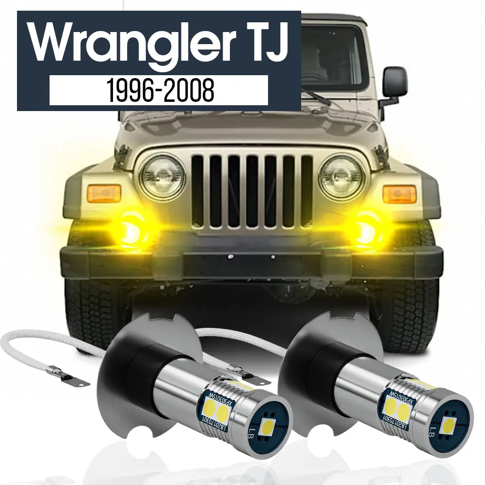 

2pcs LED Fog Light Lamp Blub Canbus Accessories For Jeep Wrangler TJ 1996-2008 1997 1998 2000 2001 2002 2003 2004 2005 2006 2007