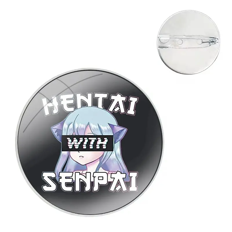 Hentai With Senpai Girl Of Pins Badge Metal Brooches For Clothes Backpack Decoration gift