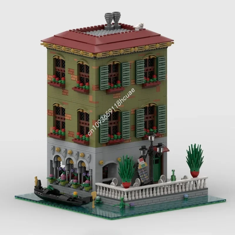 10097 elementów MOC Kanal Grande Wenecja Modularny Model Klocki Konstrukcyjne Prezenty Świąteczne Architektura Zabawki do Składania DIY Urodziny dla Dzieci