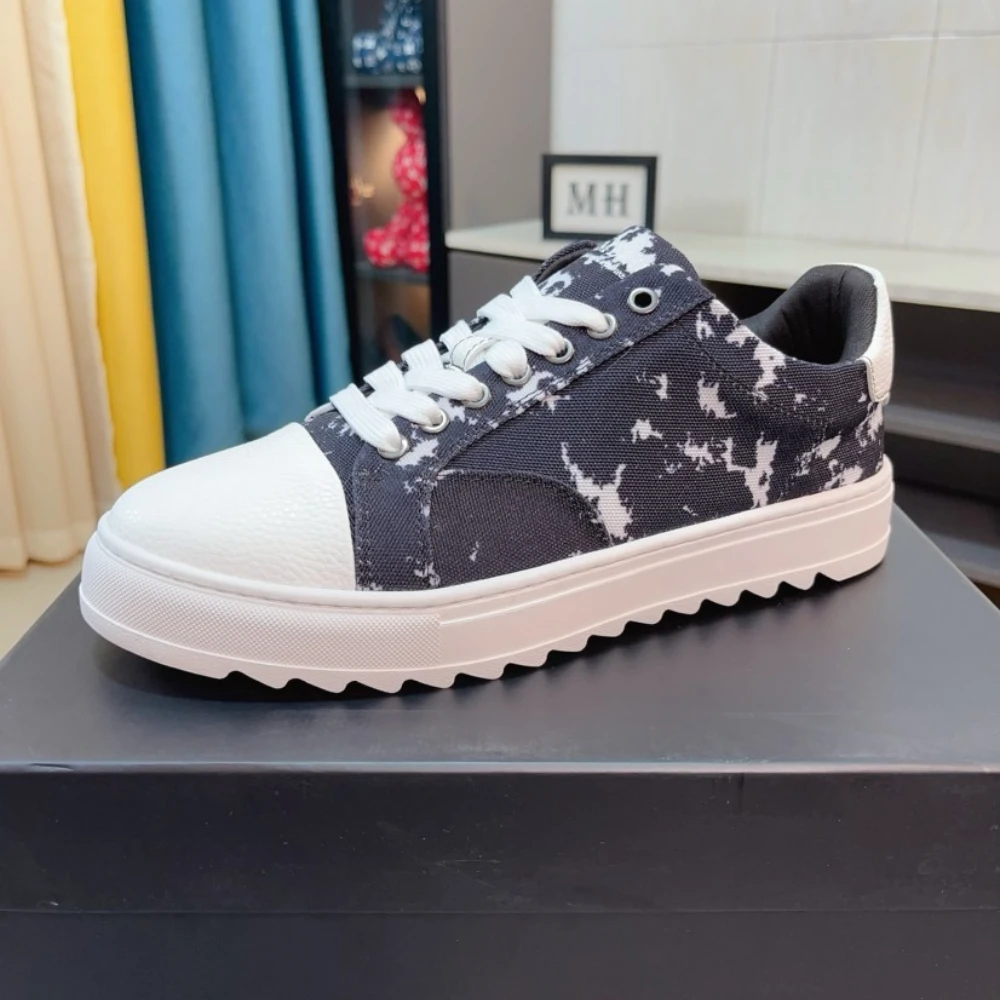 

Mens Casual Shoes Printed Canvas Sneakers Lightweight Breathable Comfortable Non Slip for Daily Wear Work Outdoor Activities