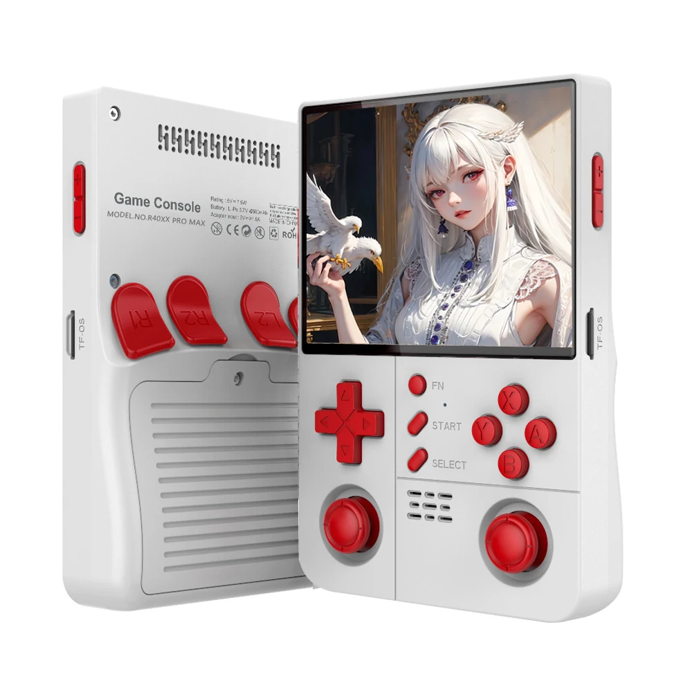 BOYHOM R 40XX Pro Max Retro-Spielekonsole 4,2 Zoll IPS-Bildschirm 4000mAh Tragbare Handheld-Konsole Eingebautes WLAN R0XXPRO Kindergeschenk