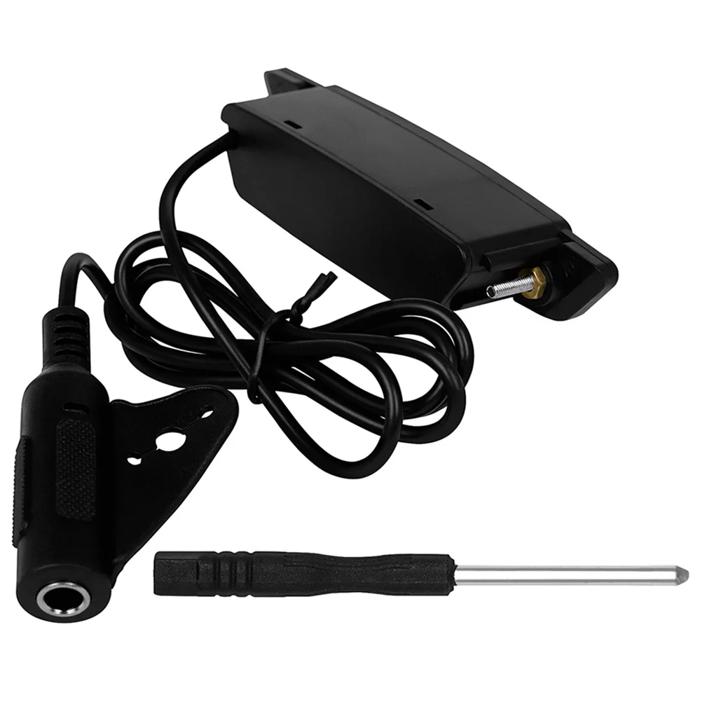 

Acoustic Guitar Pickup Transducer Easy Install No Hole Durable Musical Instrument Accessory Bass Sound Practical Folk Guitar