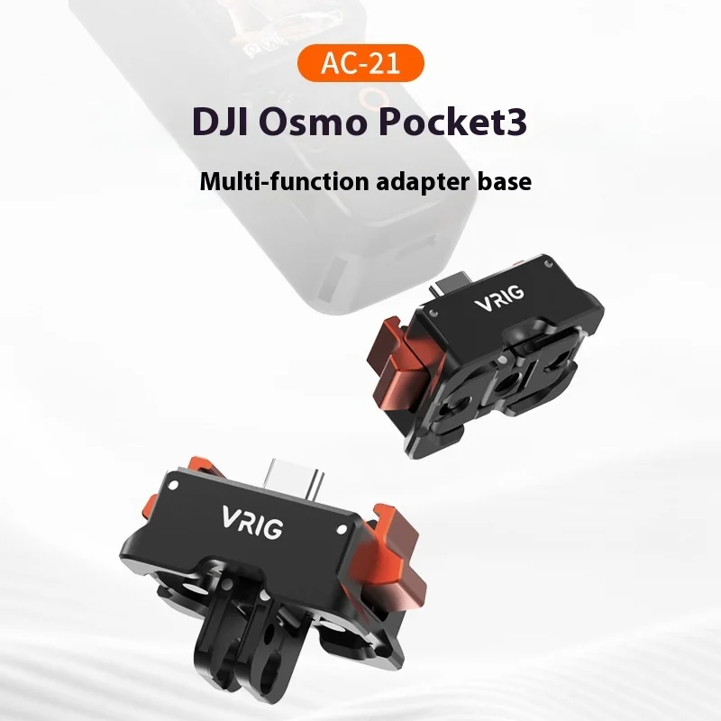 Supporto multifunzionale originale per fotocamera sportiva VRIG in lega di alluminio a sgancio rapido per fotocamera d'azione DJI OSMO Pocket 3