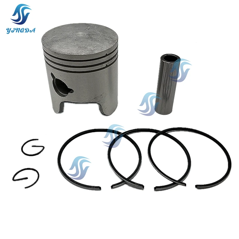 High quality Piston Kit Std With 3 Rings 6H4-11631-03 for Yamaha Outboard Engine 40HP 6H4-11631 Diameter: 67MM
