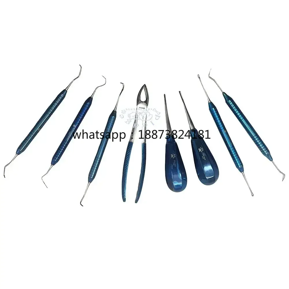 Professional 8-Piece Dental Starter Kit for Cats & Small Dogs  Oral Exam Manual Scaling & Extraction Tools‌ fast shipping