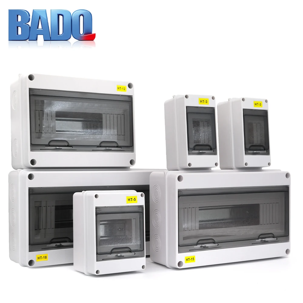 HT Series IP65 Waterproof Distribution Enclosure, 2-15 Way PC Plastic Outdoor Electrical Junction image 5