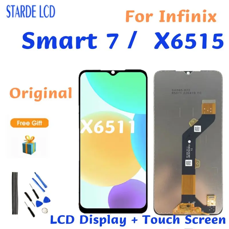 

6.6'' Original LCD For Infinix Smart 7 X6515 Display Screen Touch Panel Digitizer Assembly Replacement Repair Parts 100% Test