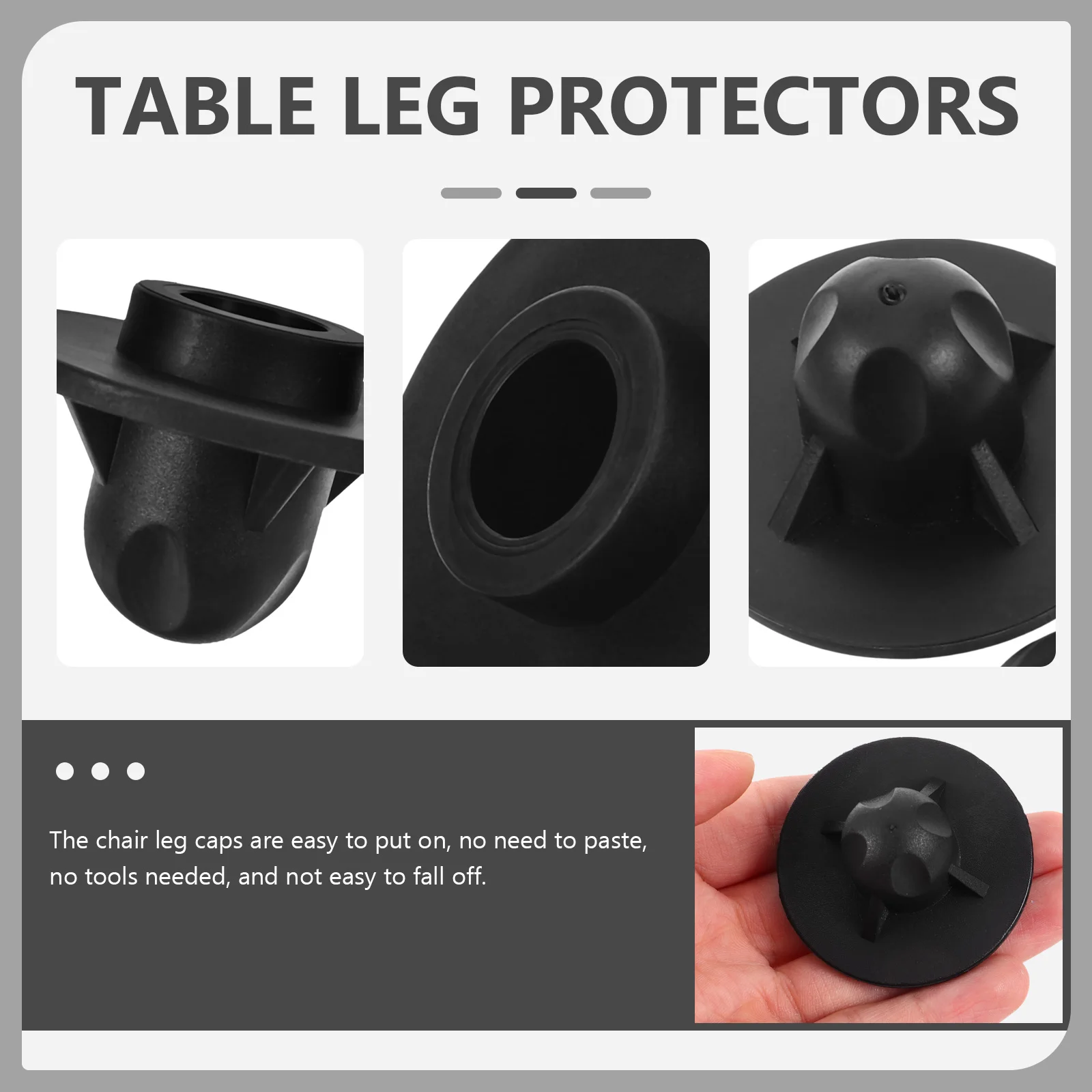

4pcs Anti sag Footmuffs 13mm Camping Chair Leg Protectors for Outdoor Furniture Table Covers Easy Install
