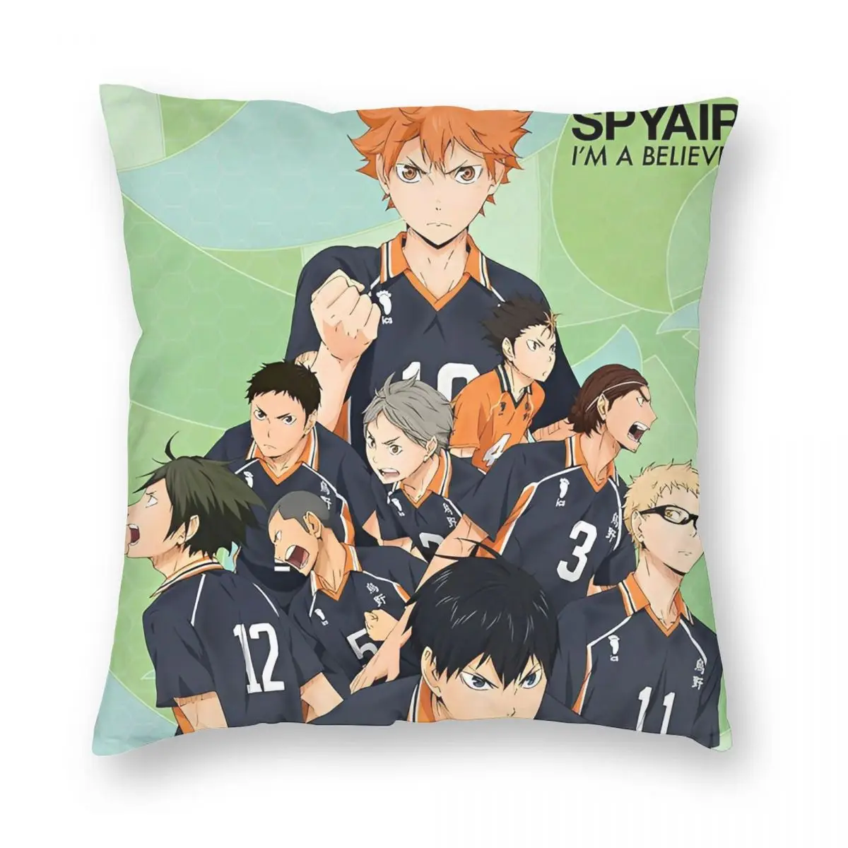 

Anime Boy Volleyball Haikyuu Pillowcase Double-sided Printing Cushion Cover Decoration Pillow Case Cover Home Zippered 40X40cm