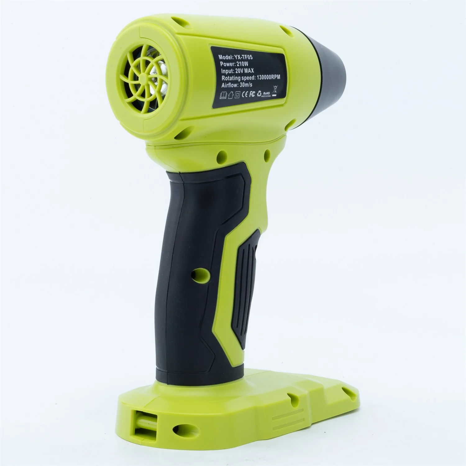 Portable Mini Jet Violent Fan Powered for Ryobi 18V ONE+ Li-ion Battery Speed Adjustable Speeds Blower for Keyboard Cleaning Etc