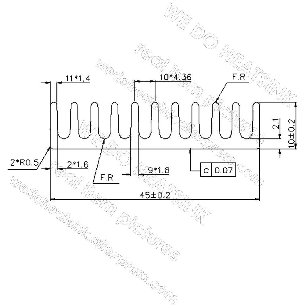 WE DO HEATSINK 45x45x10mm Without or With Thermal Pad Golden Aluminum Fin Radiator Heat Sink Cooler for Hard Drive Disk HDD