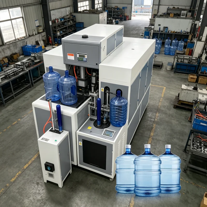 Efficient 2 Cavity Automatic Blow Molding Machine For 2L Large Volume Bottle High Speed PET Stretch Molder Factory Price
