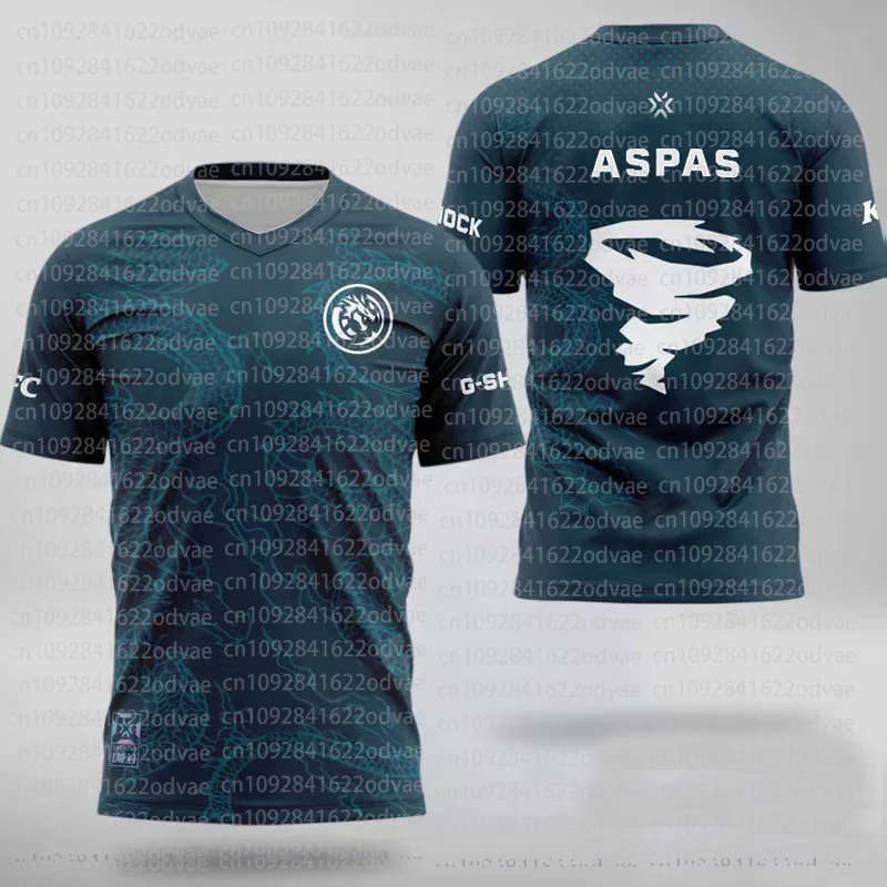 Camiseta de Jersey de levitán 2025, camiseta VCT Aspas del equipo de levitán Valorant, uniforme de abanico para hombres y mujeres, camisetas con patrón de dragón para fanáticos del juego
