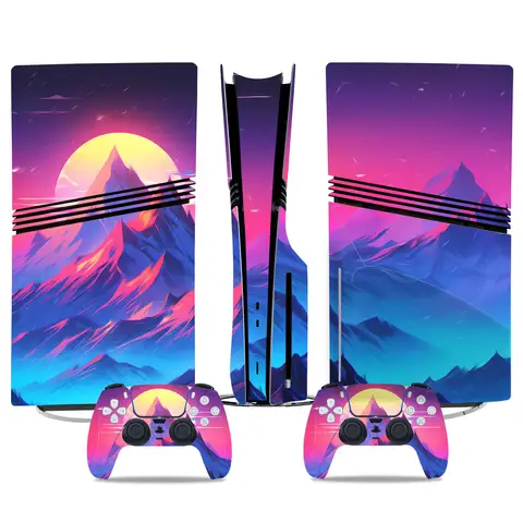 Decal Vinyl for PS5 Pro Disc Console Skin Sticker Protective Cover for Controller Game Accessories