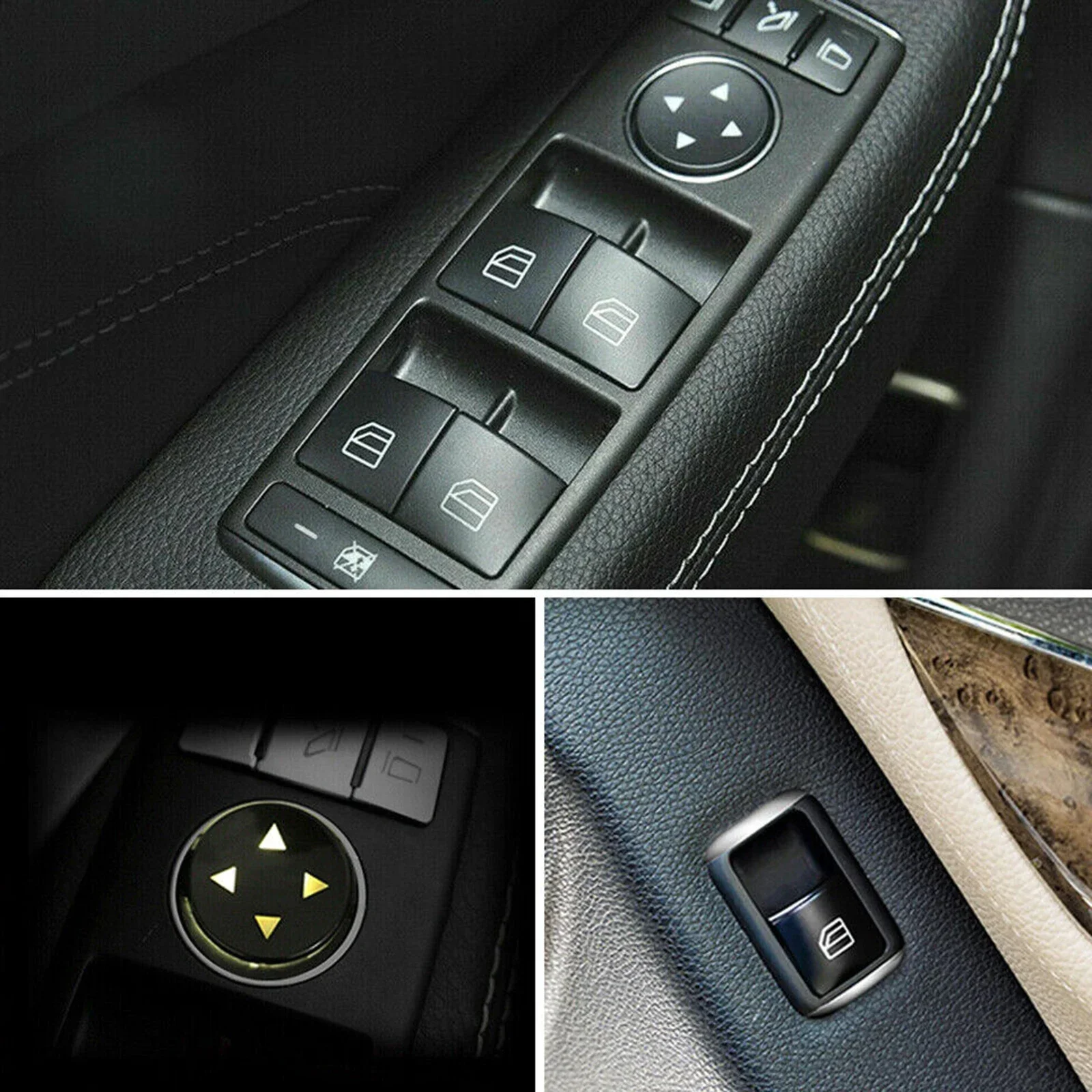 For Mercedes Benz CLA 180 200 GLA 180 200 2013 2014 2015 2016 2017 2018 2019 14x Car  Parts Window Switch Button Repair Stickers