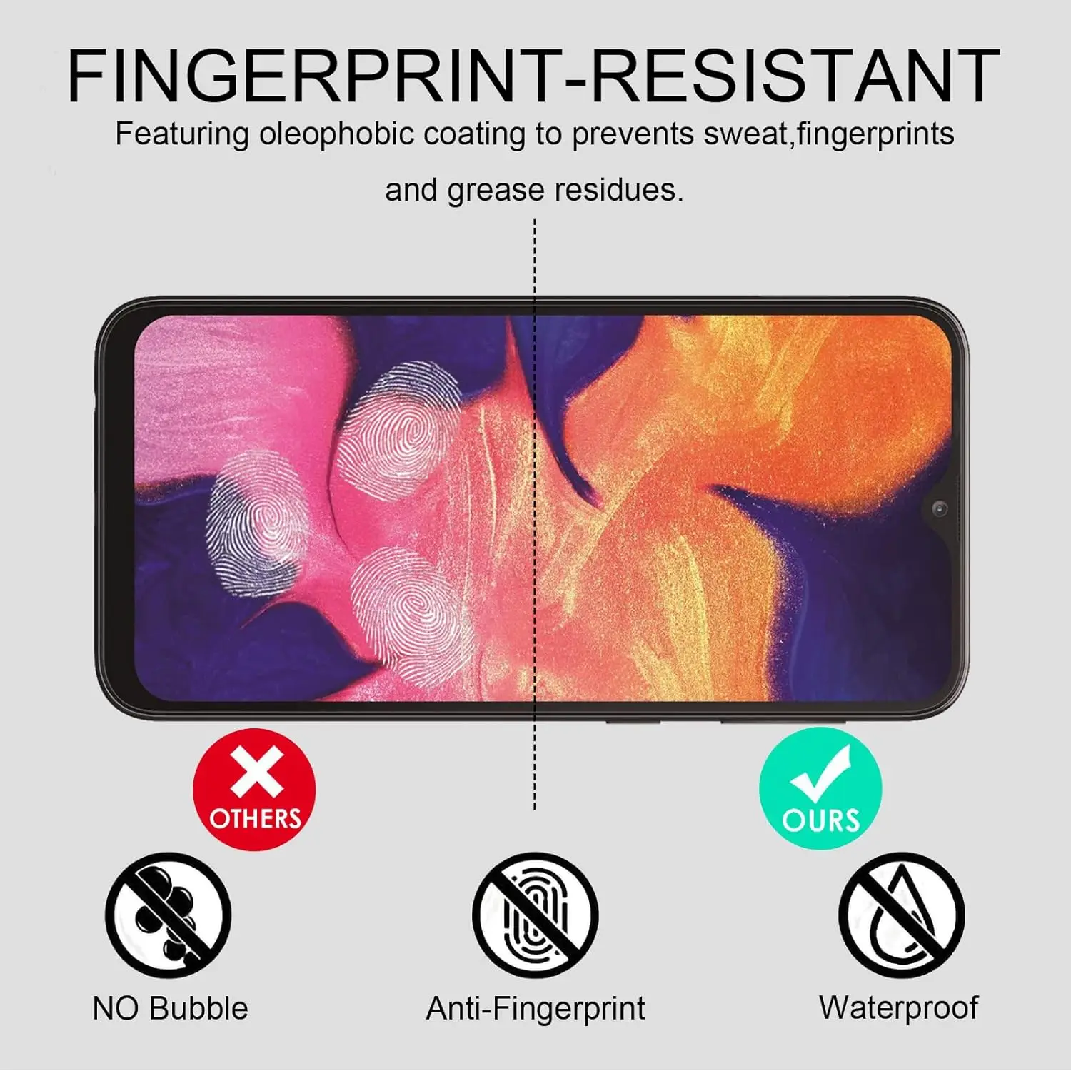 Protector de pantalla de vidrio templado para Samsung Galaxy A10, A10s, 2 o 4 unidades