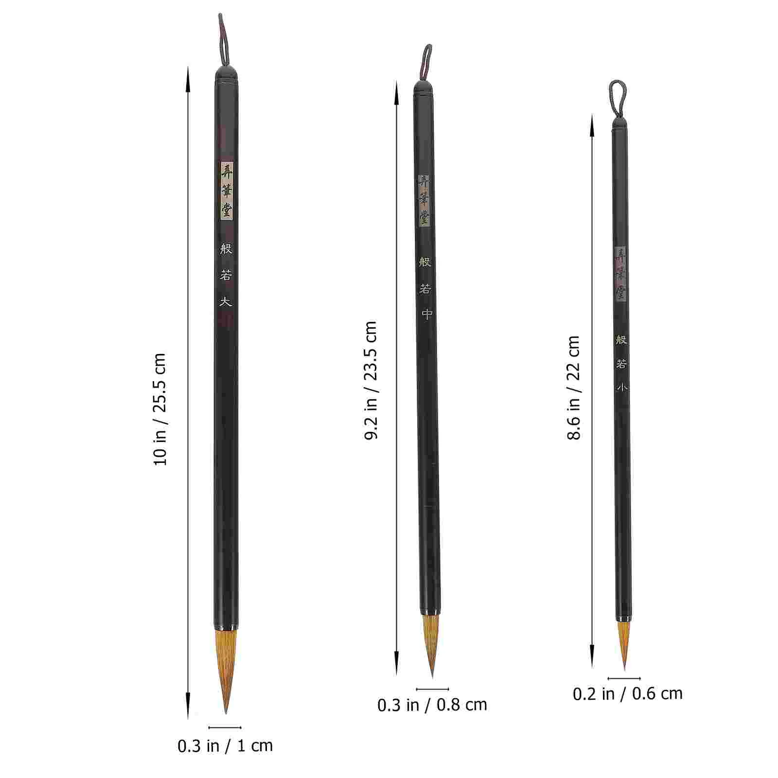 3 buah kaligrafi Sumi lukisan kaligrafi Cina pena kaligrafi tradisional sikat tinta kaligrafi Cina set kaligrafi
