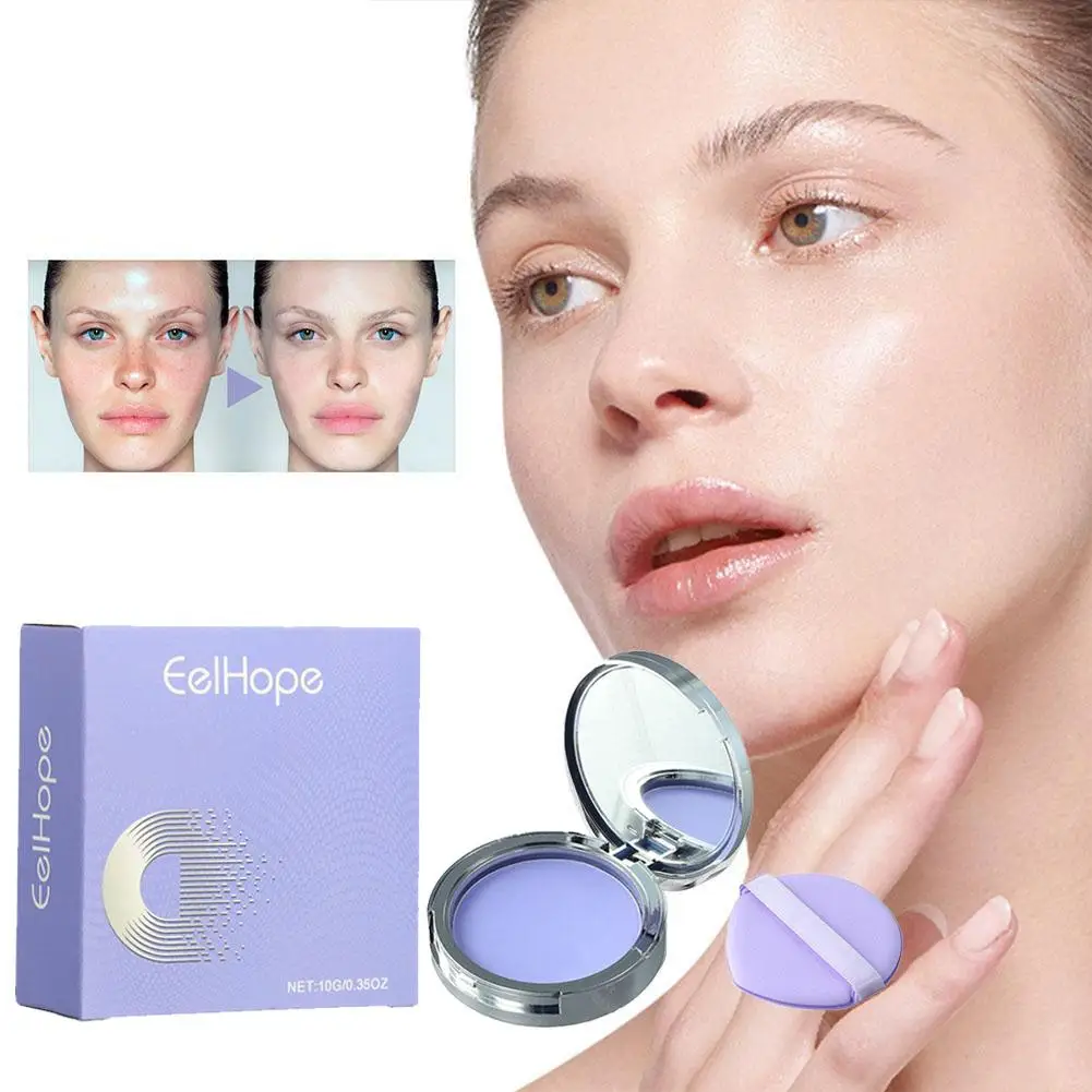 Oil Control Face Powder 10g Long-Lasting Cosmetic With Mini Powder Puff For Girls women O2C7