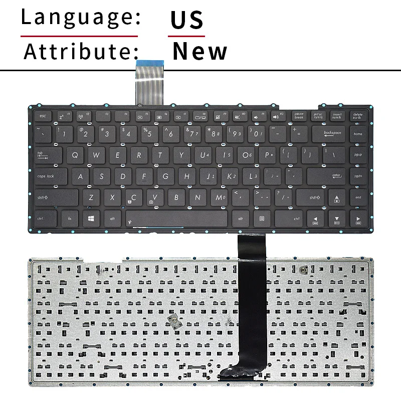 Clavier d'ordinateur portable russe US/RU pour ASUS X401K X401E X401U X401 X40l'autorisation MP-11L93SU-920W AEXJ1701010 0KNB0-4SpringRU00