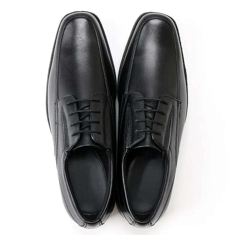 High Quality Men Dress Shoes Slip-on Square Toe Japanese Leather Shoes Trendy Black Oxford Shoes for Men 2024 British Party Shoe