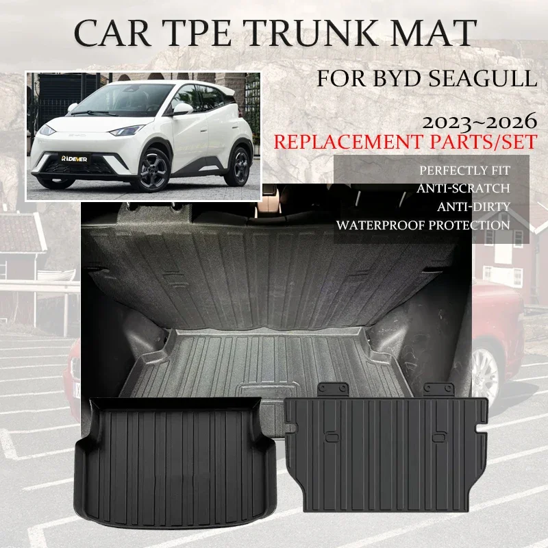 

Car Boot Trunk Mat Fit For BYD Seagull Dolphin Mini 2023 2024 2025 2026 Waterproof Rear Trunk Cover Storage Pad Auto Accessories