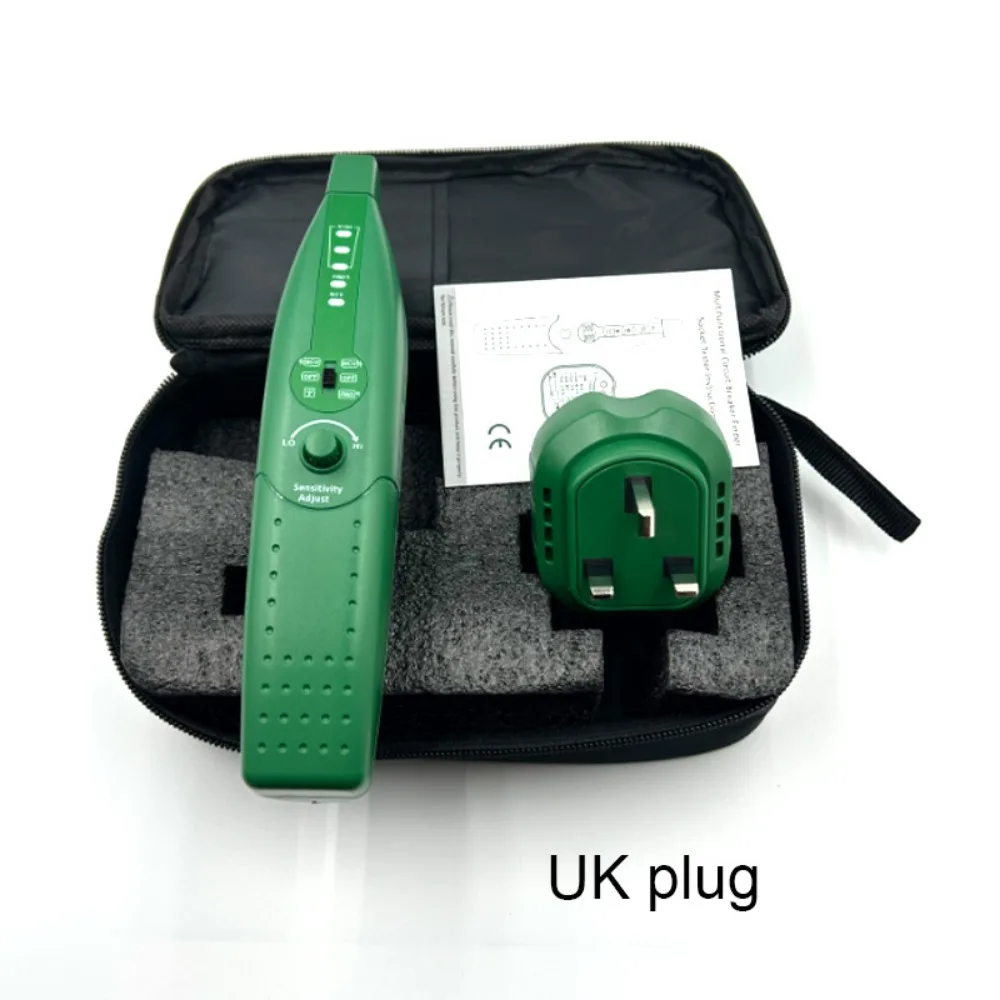 

MS5902A Automatic Circuit Breaker Finder 110V-220V with Flashlight Socket Tester High Quality UK/US/EU Plug