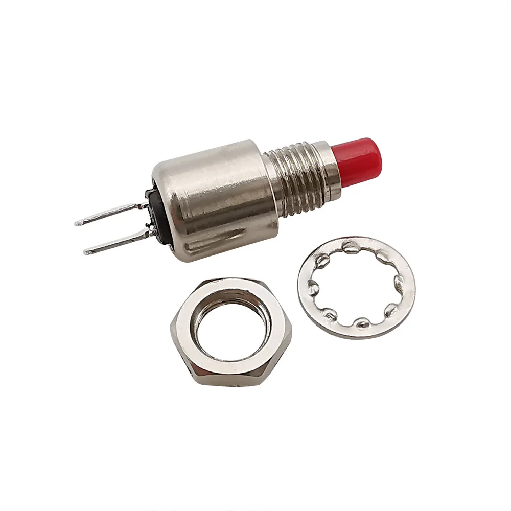 2/5/10 sztuk DS 402 samoreset/mieszentowy mikroprzełącznik przyciskowy 5mm metalowy Mini przełącznik 2PIN czerwony zielony czarny — zdjęcie 5