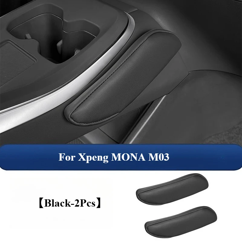 

For Xpeng MONA M03 2Pcs Car Leg Cushion, Central Control Side Protective Pad, Soft Leather Main Driver &Co-pilot Leg Knee Pad