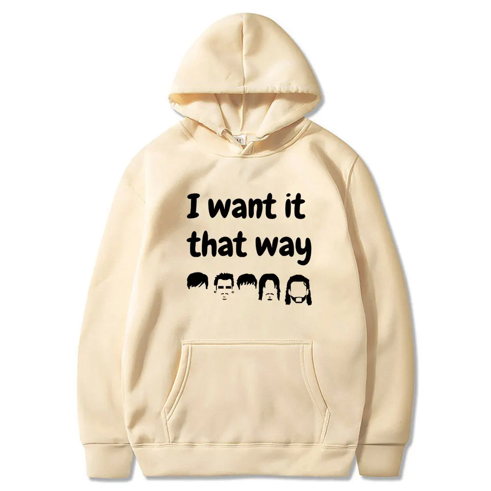 Backstreet Boys I Want It That Way Hoodie Men\'s Oversized Sweatshirt Male Vintage Streetwear Boy Band Bsb Group Pop Music Hoody