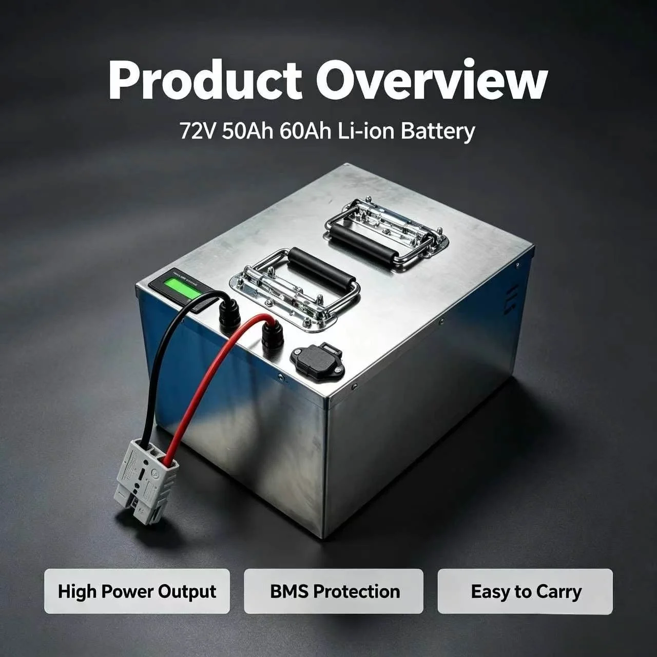 li ion 72v 50Ah 60Ah lithium ion battery with bluetooth APP BMS for 3000W 5000w scooter bike motorcycle + 10A charger