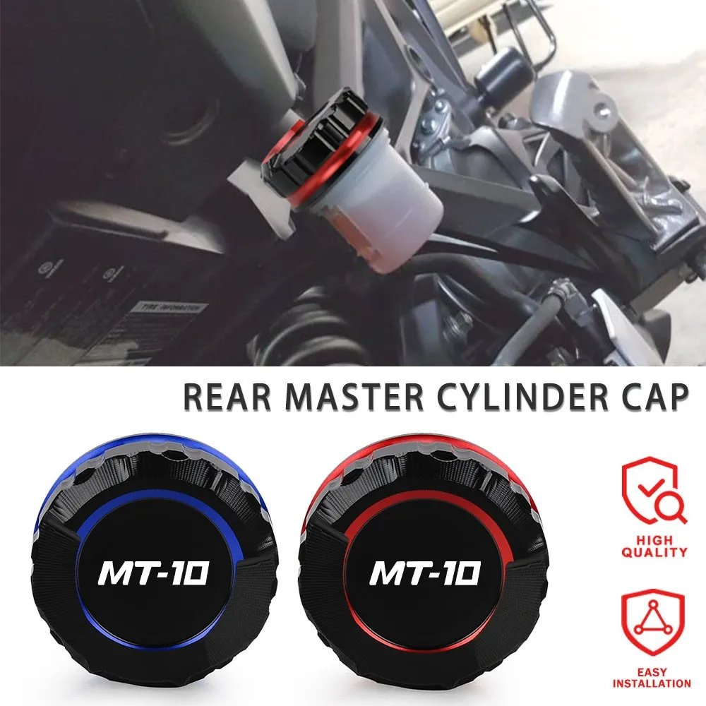 

MT10 Motorcycle Accessory Rear Brake Fluid Reservoir Master Cylinder Cover CNC Oil Cap FOR YAMAHA MT10 MT-10 2018-2019-2020-2021
