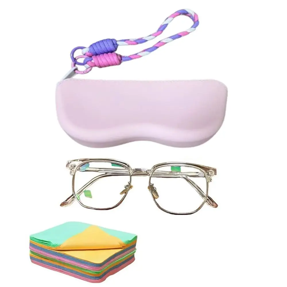 

Waterproof Silicone Glasses Bag Candy Color Korean Style Portable Eyeglass Bag with Lanyard Dustproof Glasses Storage Bag Female
