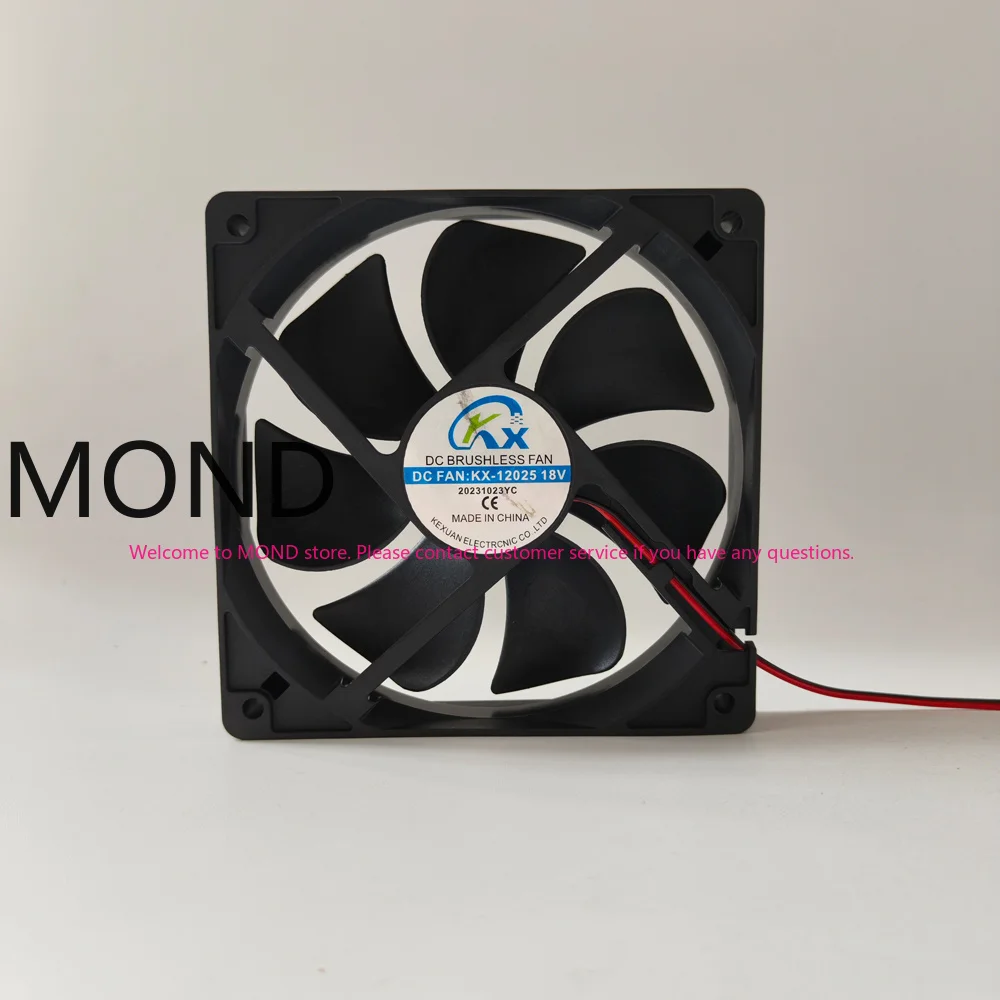New DC FAN: KX-12025 18V Outer Diameter 12cm Warm Air Heater Square Cooling Fan