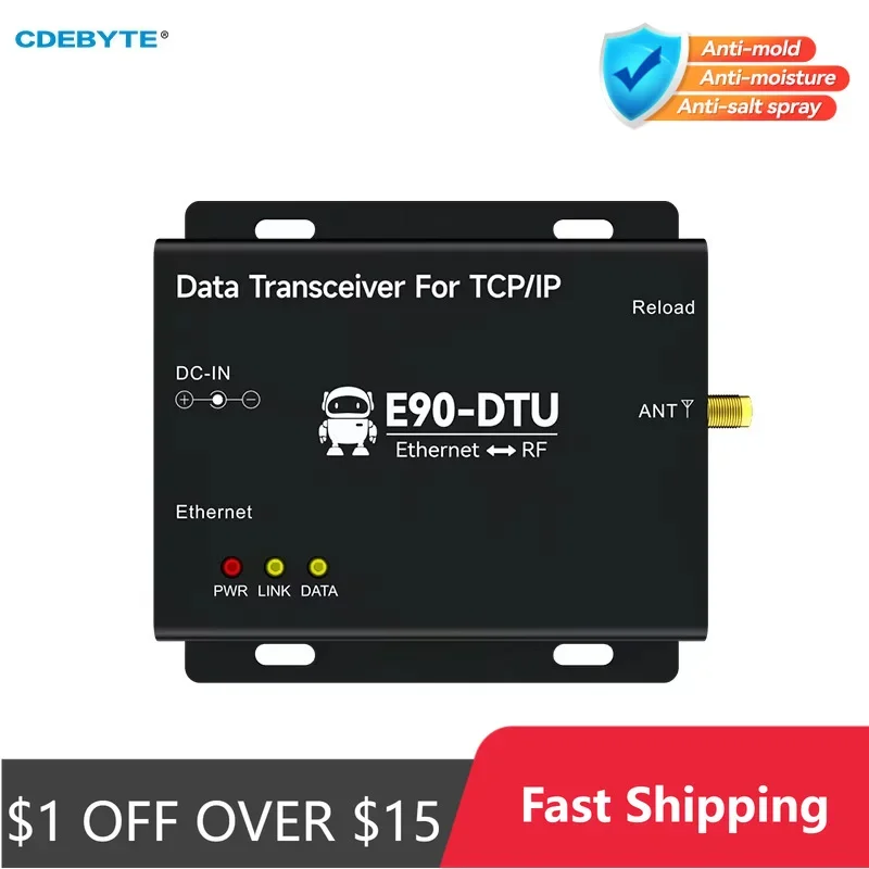 LoRa Wireless Data Transmission Gateway 400/900Mhz Ethernet Gateway 22/30dBm CDEBYTE E90-DTU MQTT RSSI LBT Modbus