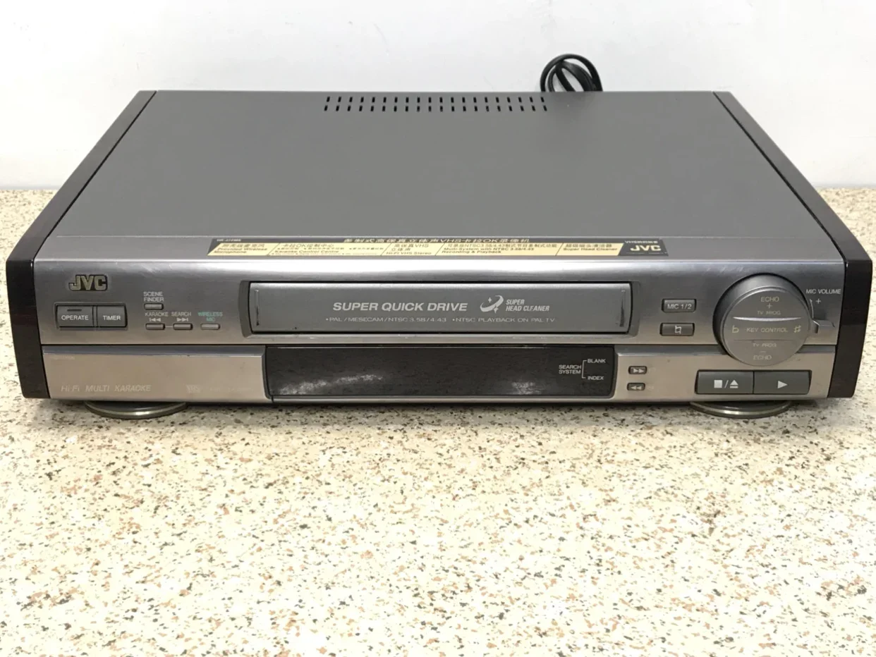 Used JVC six head video recorder HI-FI high fidelity image PAL/NTSC multi standard stereo VHS