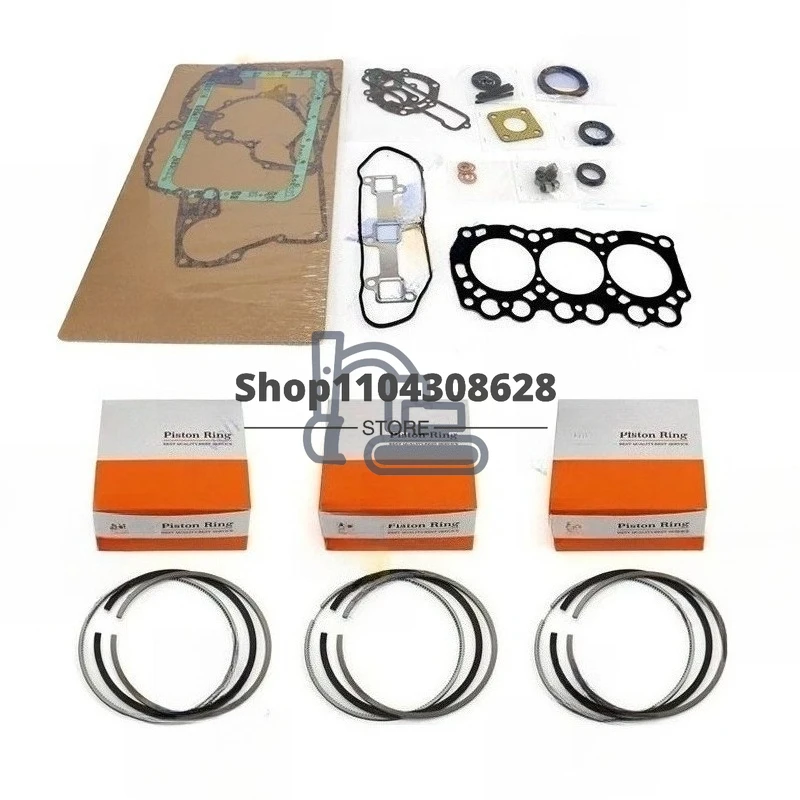 L3E Full Gasket Set + Piston Ring 76*2HK+2+3 For Overhaul Rebuild Kit