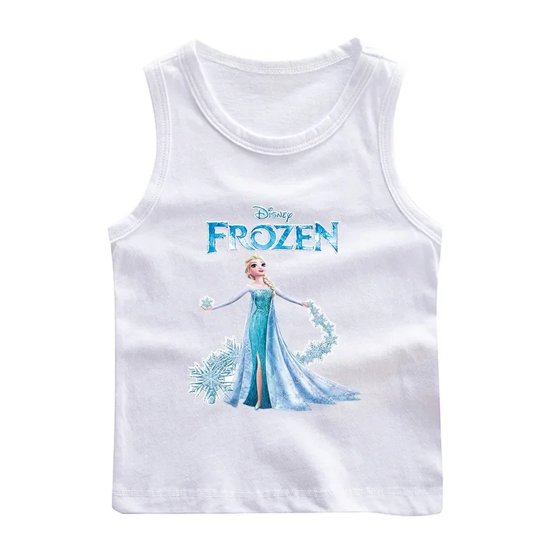 Disney Singlet for Girls Frozen Kids Underwear for Girls Princess Elsa and Anna Tank Tops Summer Wear Cotton Camisoles Thin Vest