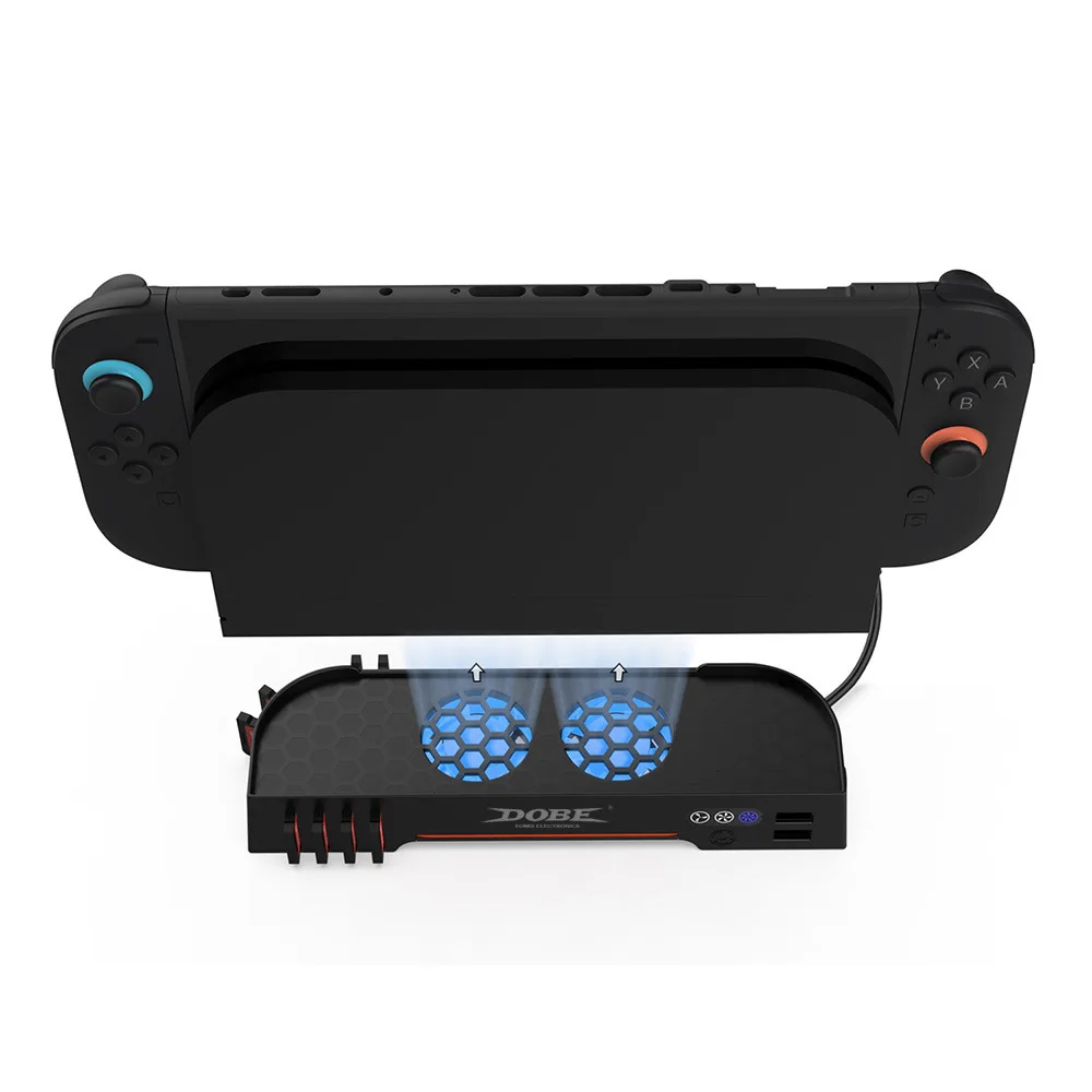 Cooling Fan Dock Stand with RGB Light and Game Card Storage for Switch 2 Console