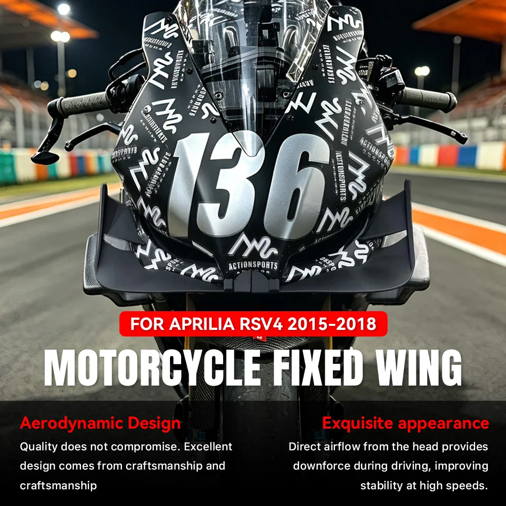 For Aprilia RSV4 2015-2018 2016 2017 motorcycle new fixed wing spoiler, front spoiler, aileron, dynamic wing, front fairing