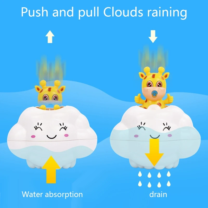 

Baby Bath for PLAY Toy Water Sprinkler Toy Clouds Waterfalls Water for PLAY Kits Interactive Funny Gift Education Toy fo