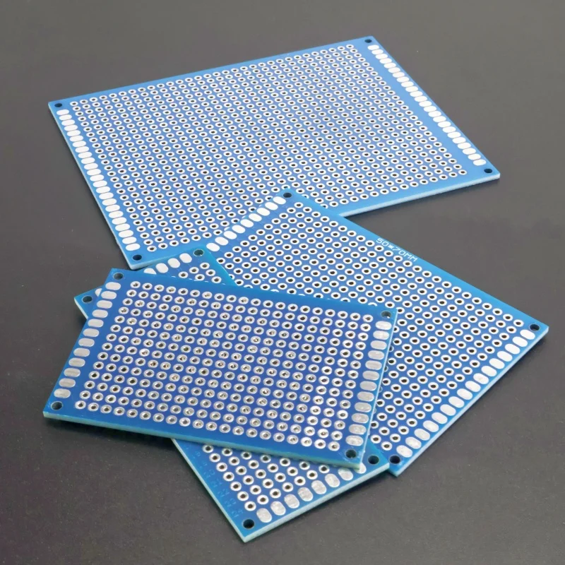5 Buah Papan PCB Dua Sisi 3X7CM 4X6CM 5X7CM 7X9CM Universal Dapat Disolder Pitch 2.54Mm Papan PCB Biru untuk DIY dan Arduino