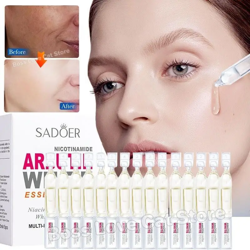 

Ниацинамидная отбеливающая сыворотка, арбутинная сыворотка для лица, стекло, осветляющая тусклая кожа, увлажняющая, мультиэффектная, осветляющая, корейский уход за кожей