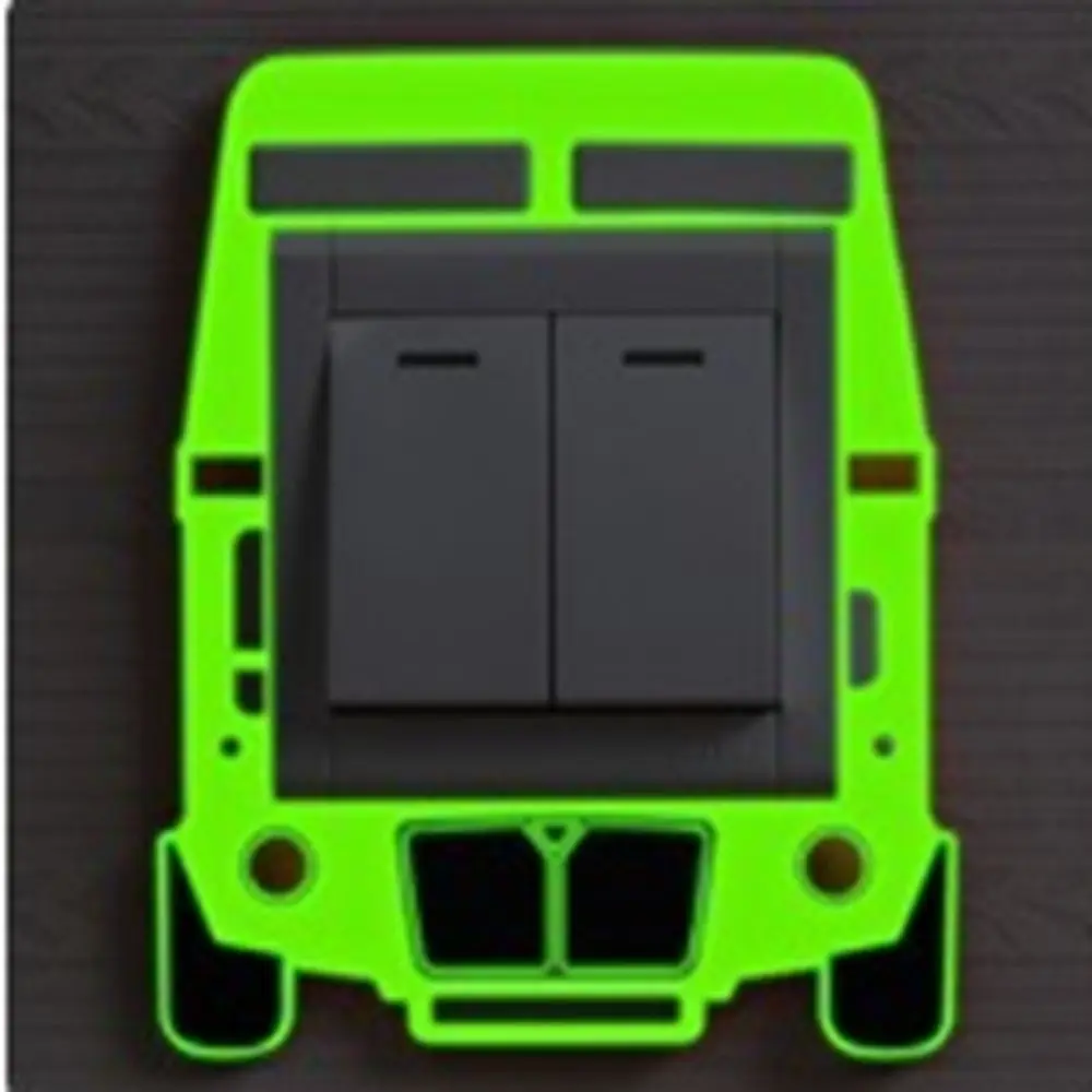 Minimalis Dust Protective Silicone Switch Sticker Fruit Animal Luminous Switch Cover Transportation Silicone Home