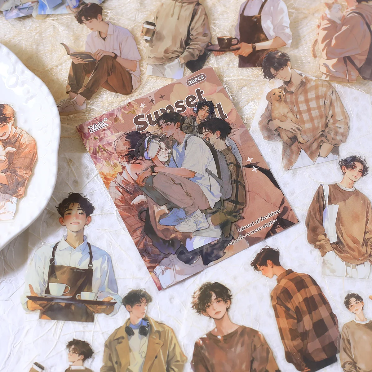 20 قطعة من ملصقات القصاصات الشفافة للحيوانات الأليفة مواد الديكور سجل القصاصات DIY ألبوم الصور مجلة الكولاج ملصقات الحرفية الإبداعية #6