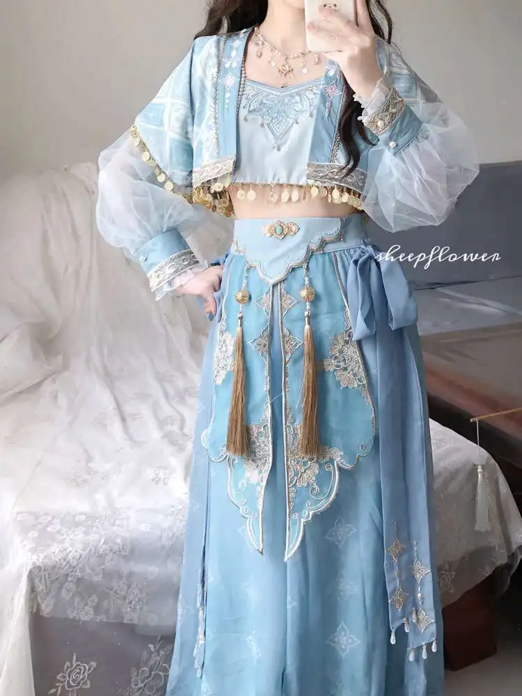 

Hanfu Antiquities Womens fashion Dunhuang The Western Regions Exotic Style Fairyism Carnival Halloween Cos Cosplay